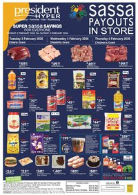 PRESIDENT HYPER specials - Super sassa saving (2026-02-03 - 2026-02-08)