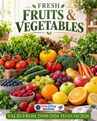TAKE N PAY specials - From Tuesday 29 Sept 2026