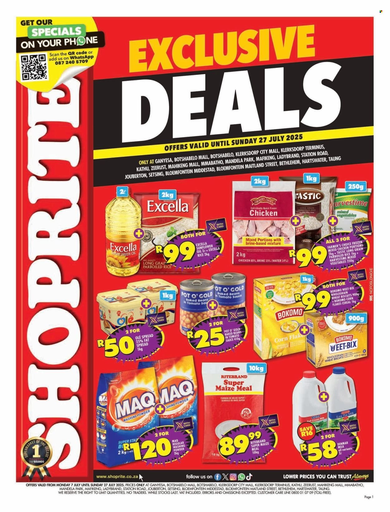 SHOPRITE specials - Xtra Savings Exclusive Northern Cape and Free State (2025-07-07 - 2025-07-27) | 1