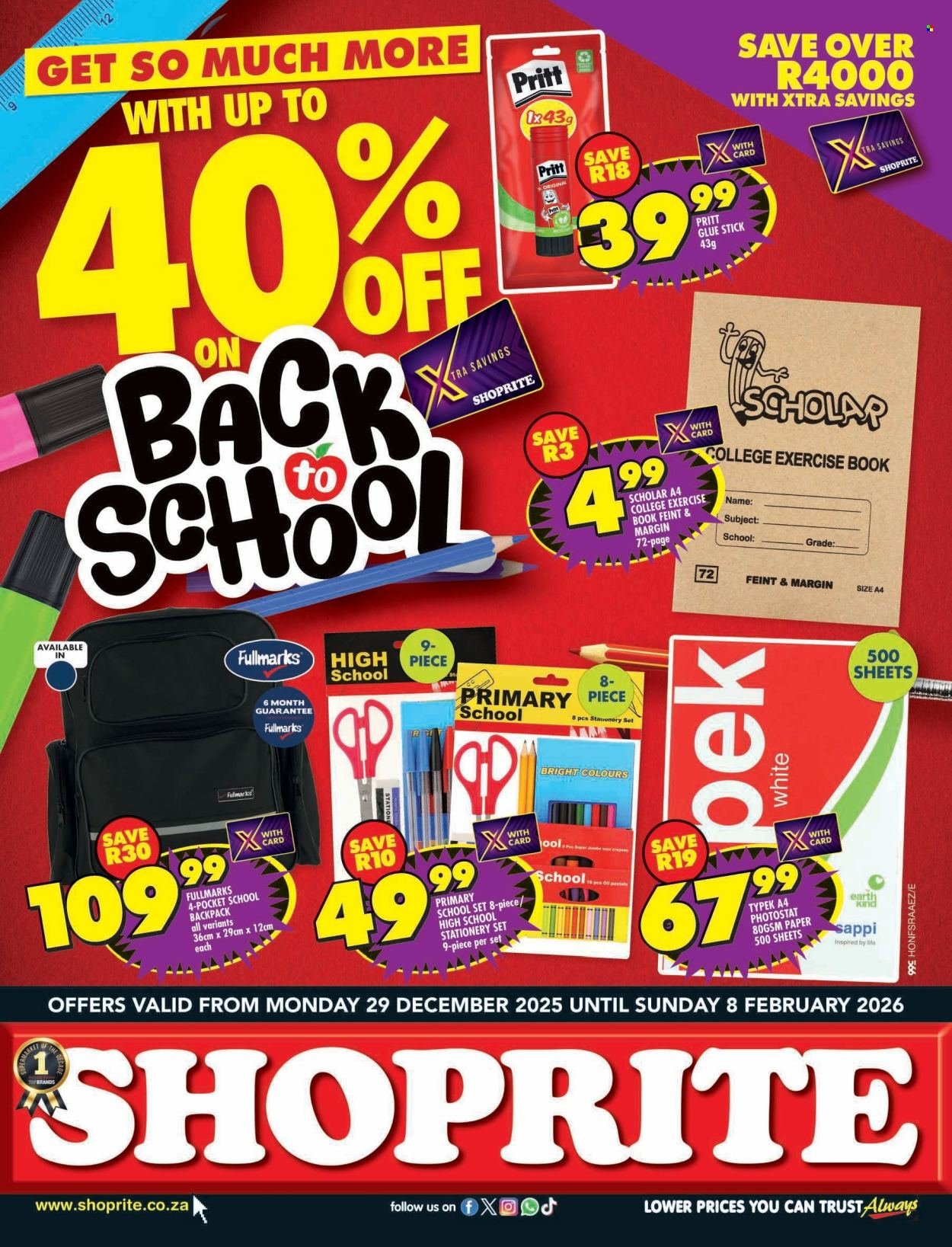 SHOPRITE specials - Back to School Promotion (2025-12-29 - 2026-02-08) | 1