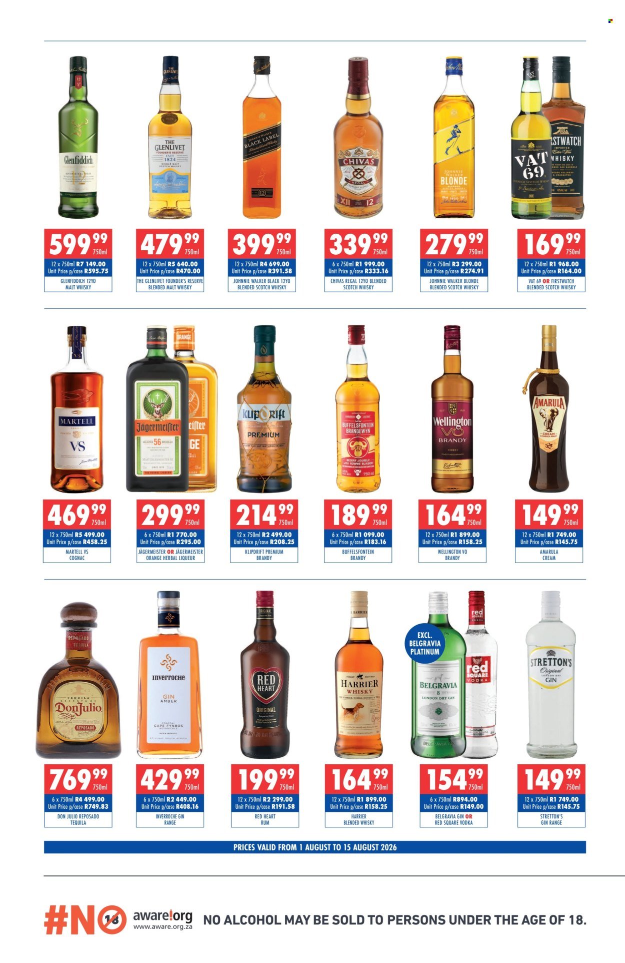 ULTRA LIQUORS specials - From Saturday 1 Aug 2026