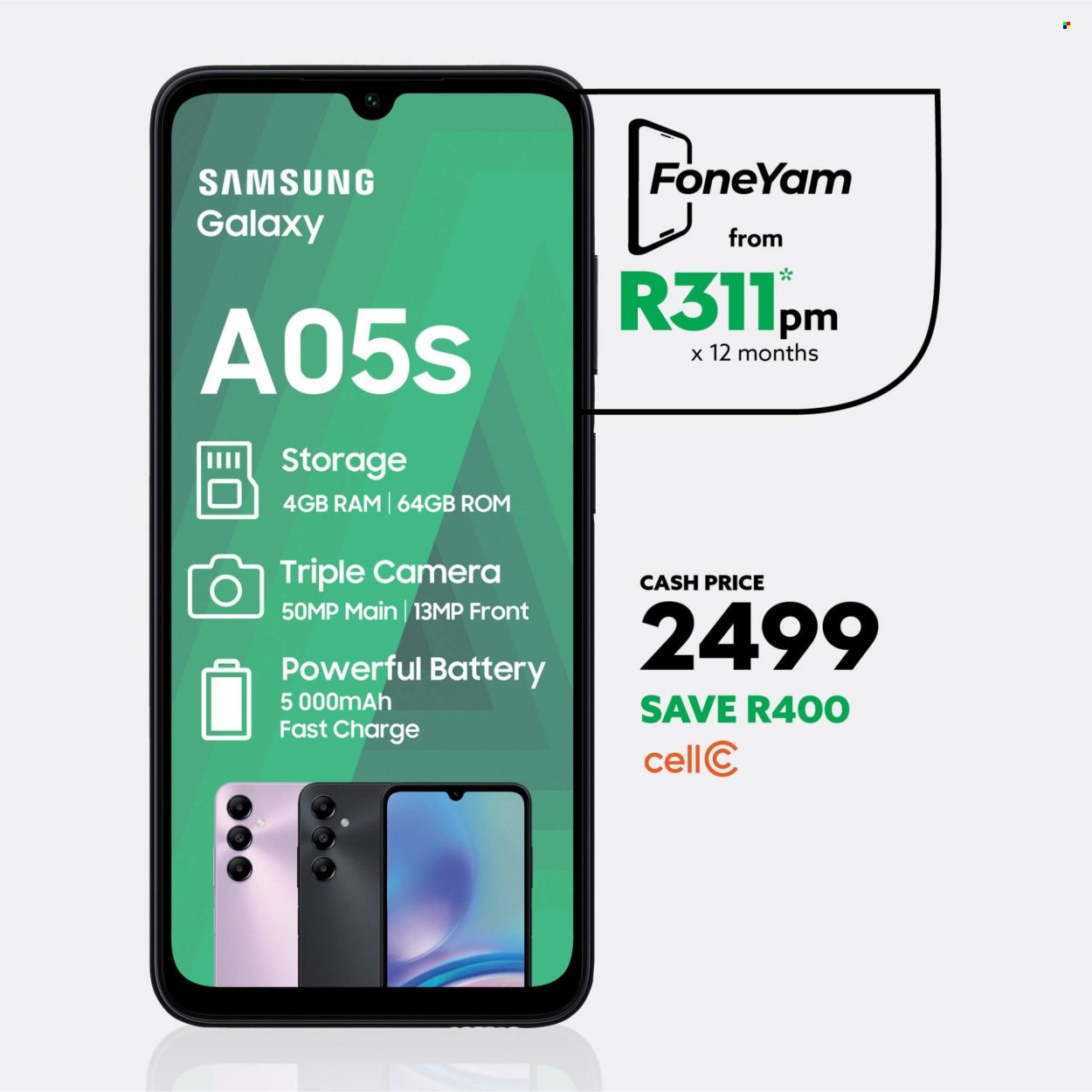 ACKERMANS specials - Cell C handsets on FoneYam. (2025-11-13) | 1