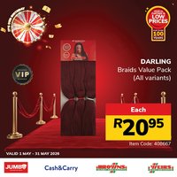 JUMBO CASH & CARRY specials - From Friday 1 May 2026