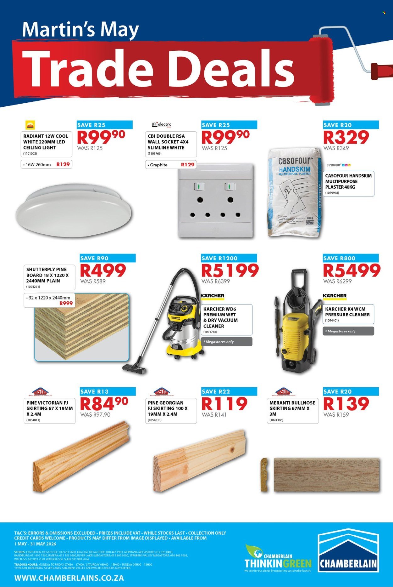 CHAMBERLAIN specials - From Friday 1 May 2026