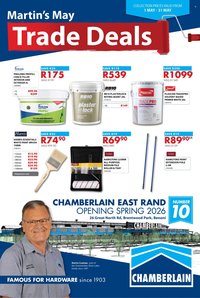 CHAMBERLAIN specials - From Friday 1 May 2026