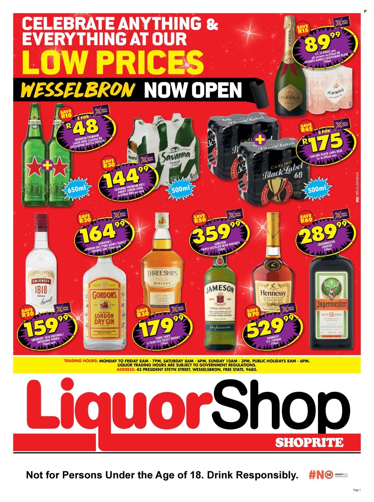 SHOPRITE specials - LiquorShop Savings Wesselbron (2025-08-04 - 2025-08-17) | 1