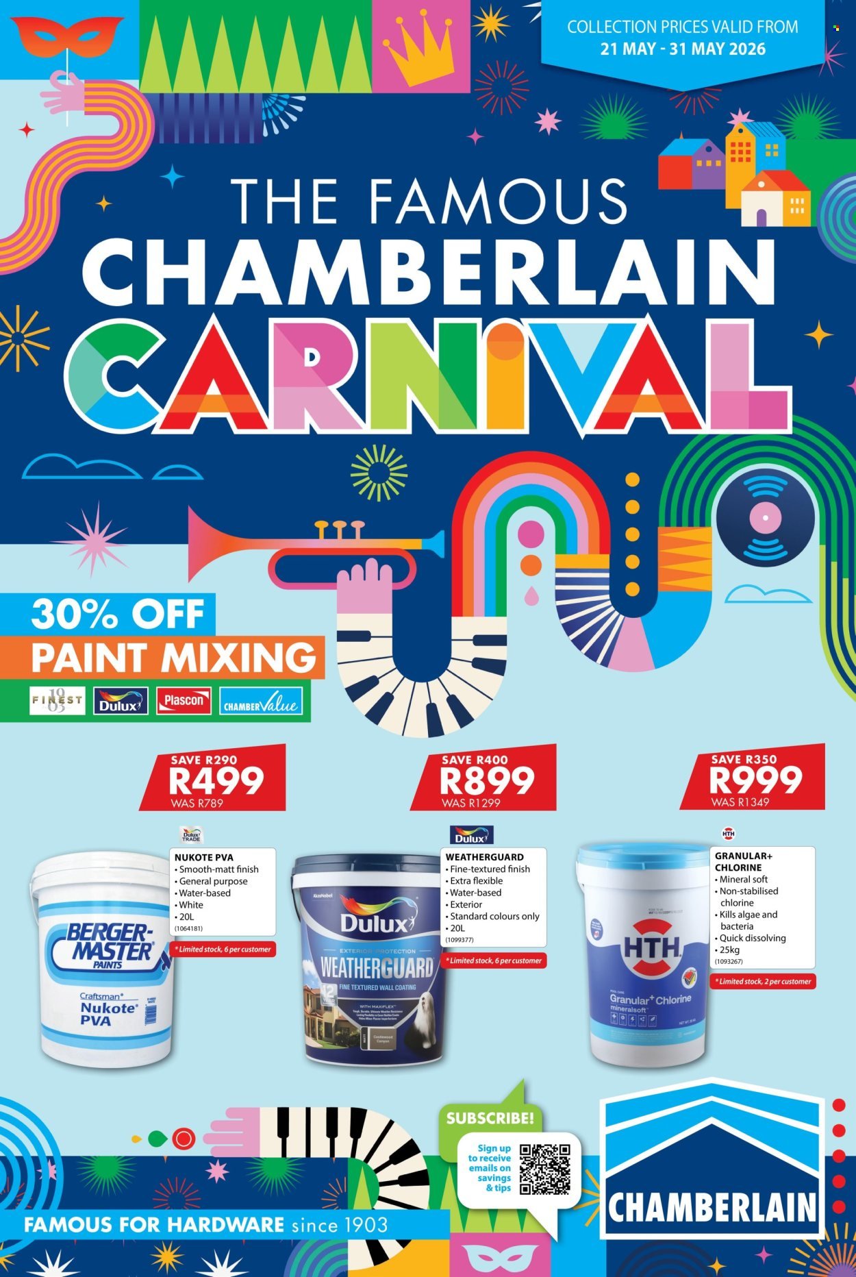 CHAMBERLAIN specials - From Thursday 21 May 2026