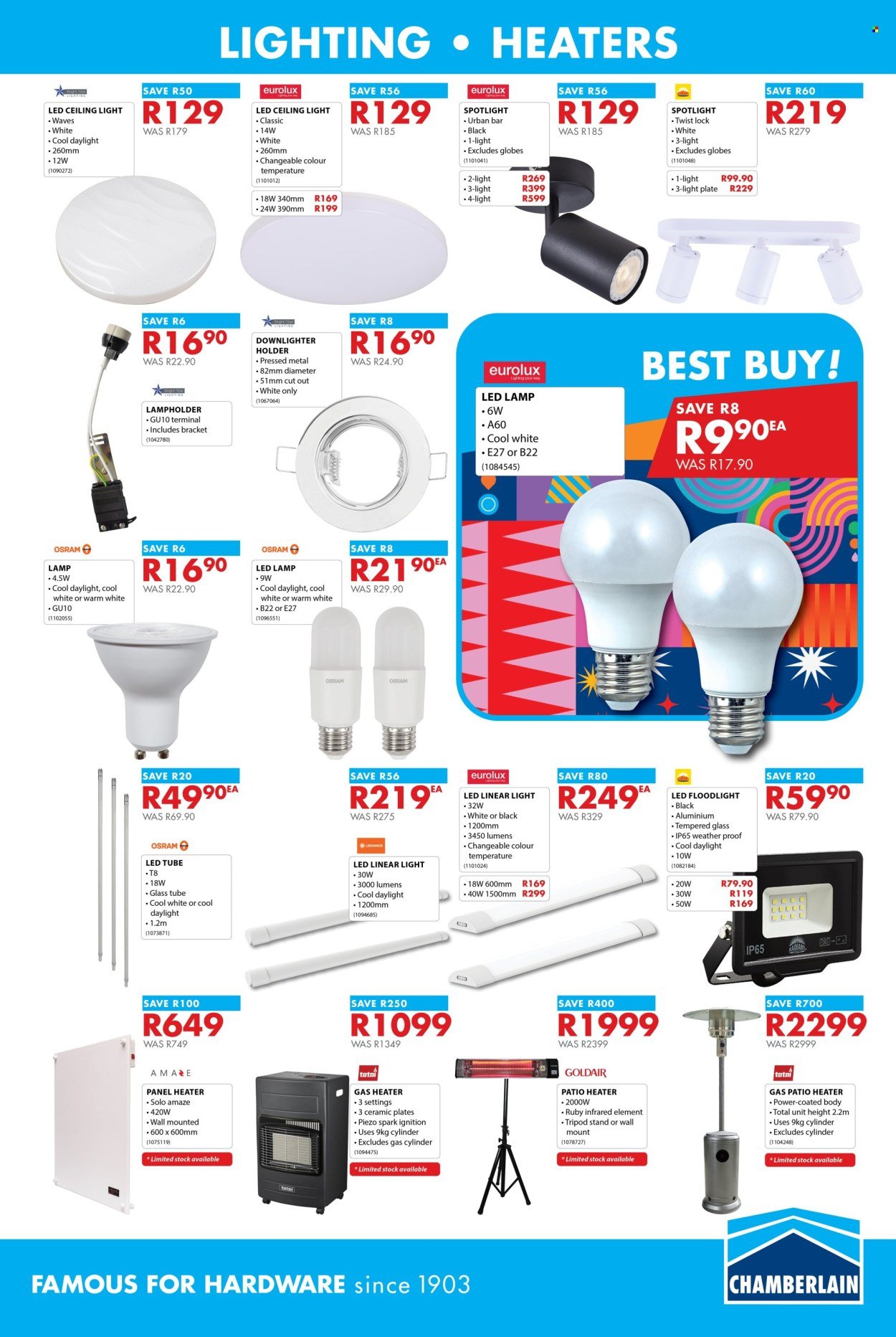 CHAMBERLAIN specials - From Thursday 21 May 2026