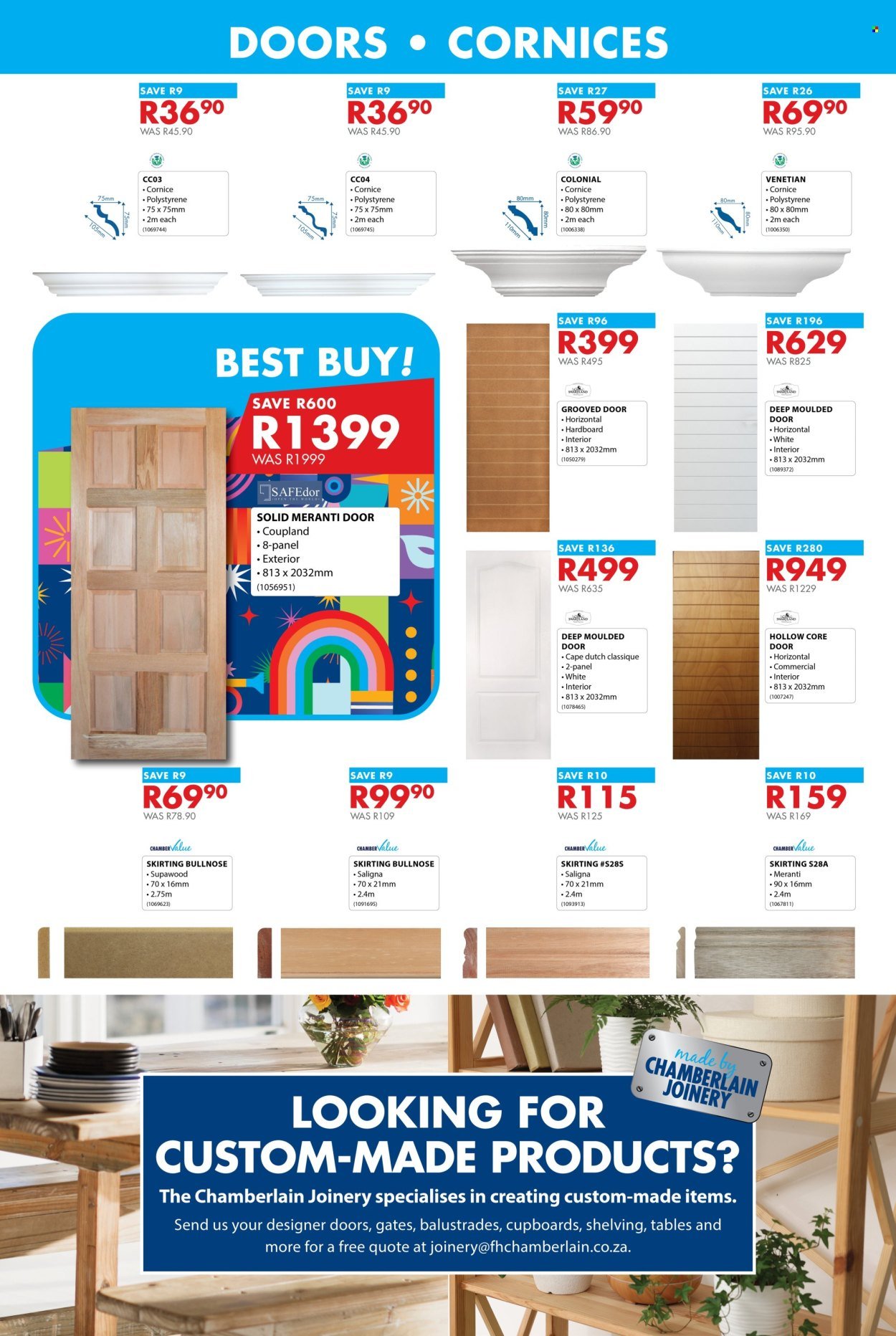 CHAMBERLAIN specials - From Thursday 21 May 2026
