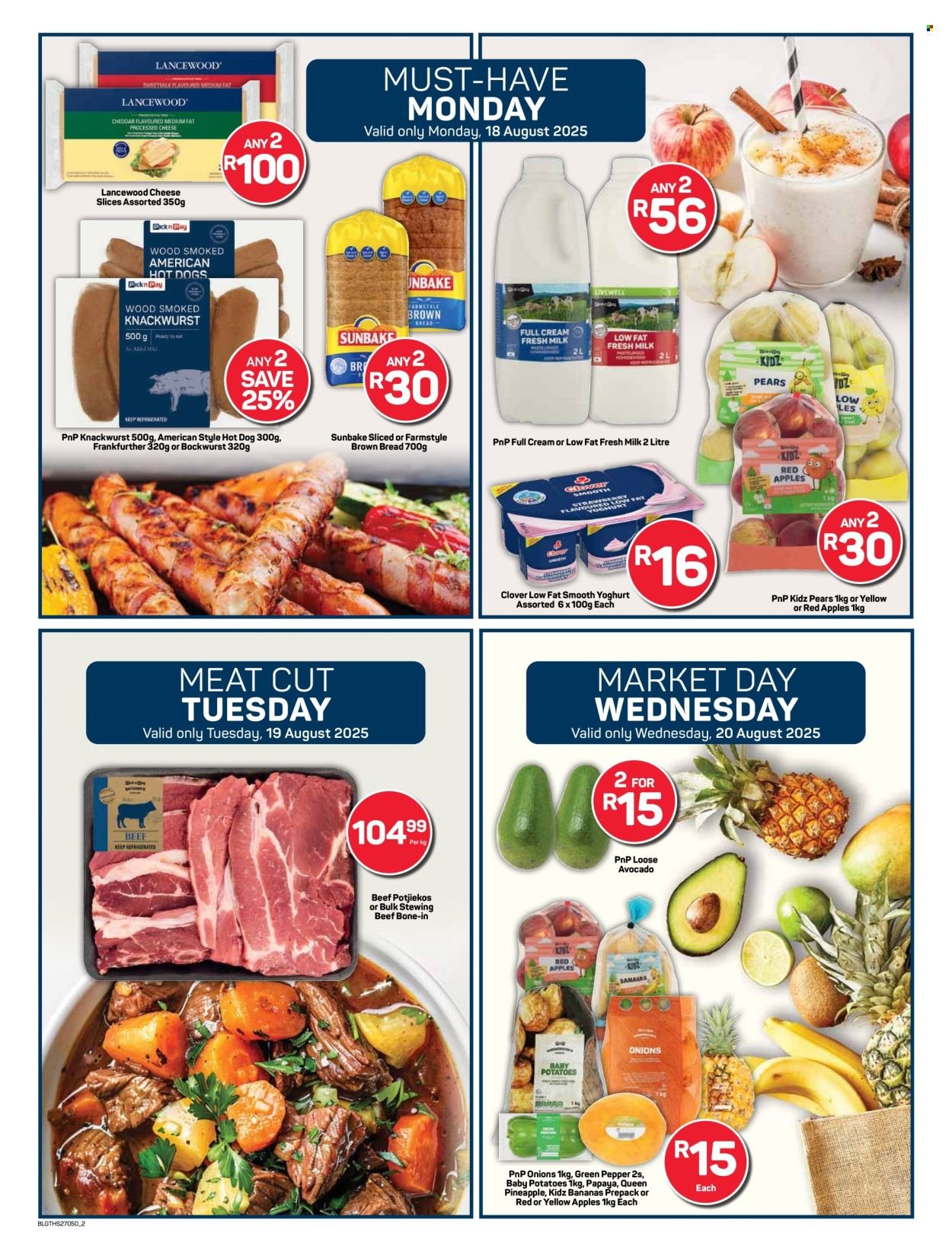 PICK N PAY specials - Weekly Specials (2025-08-18 - 2025-08-24) | 2