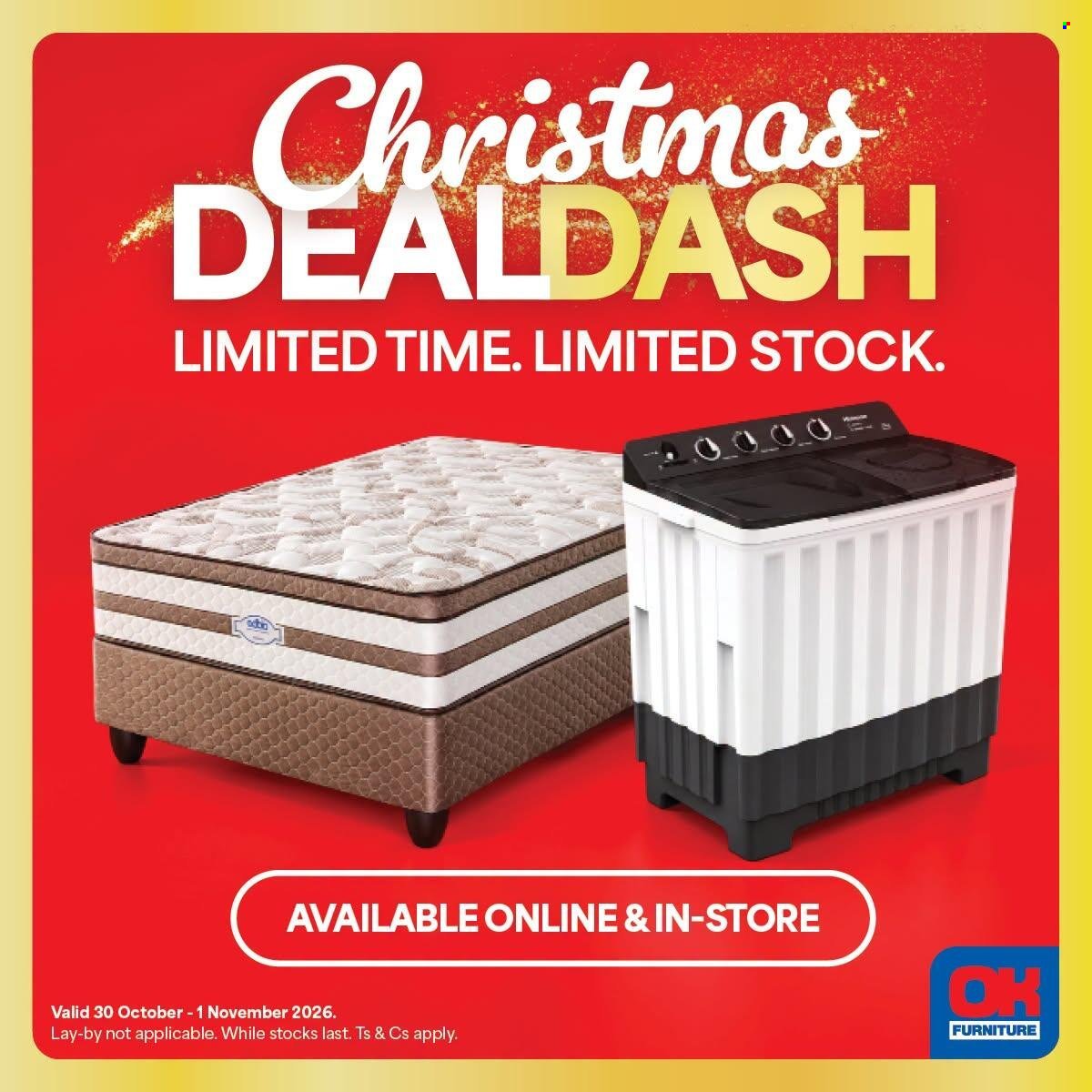 OK FURNITURE specials - From Friday 30 Oct 2026