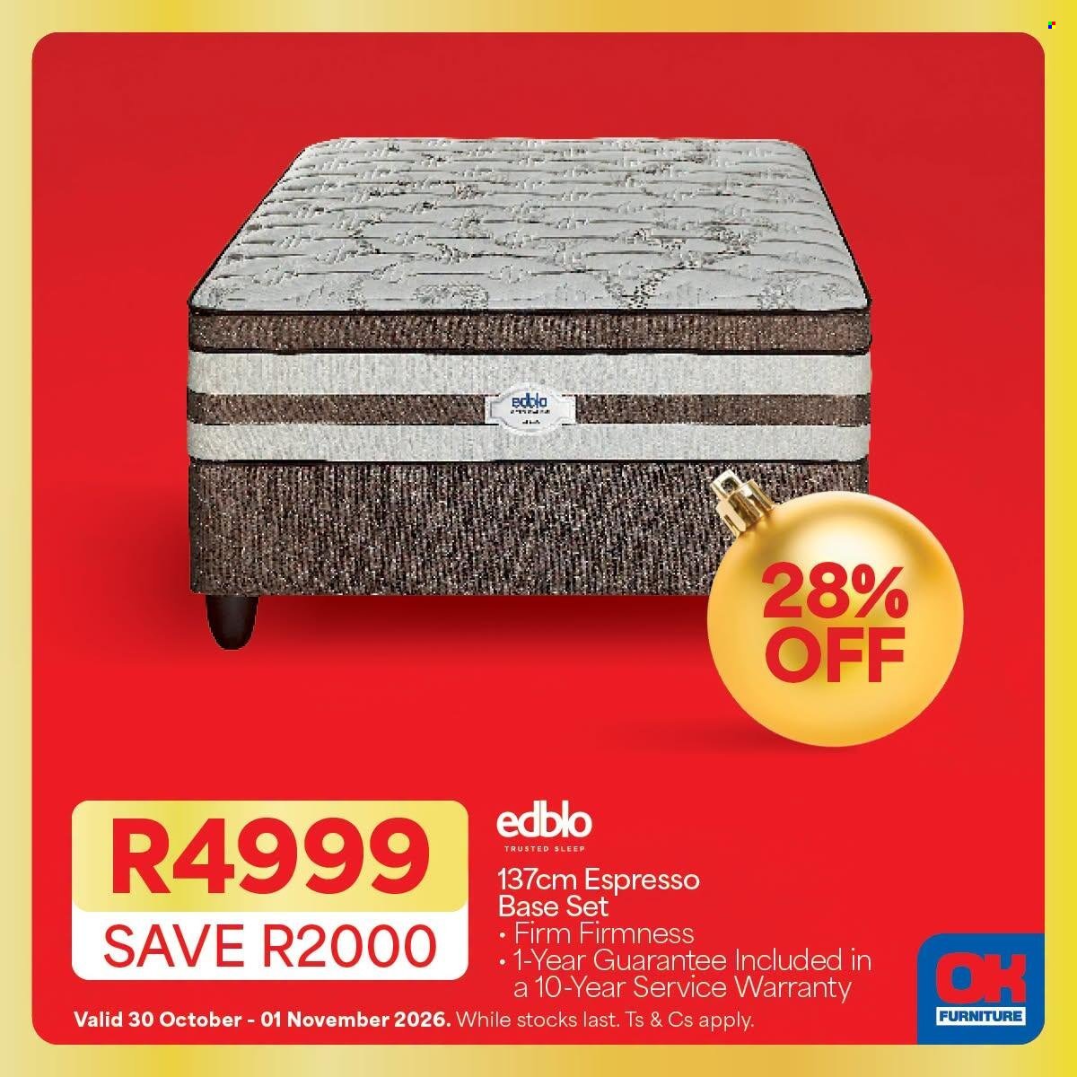 OK FURNITURE specials - From Friday 30 Oct 2026