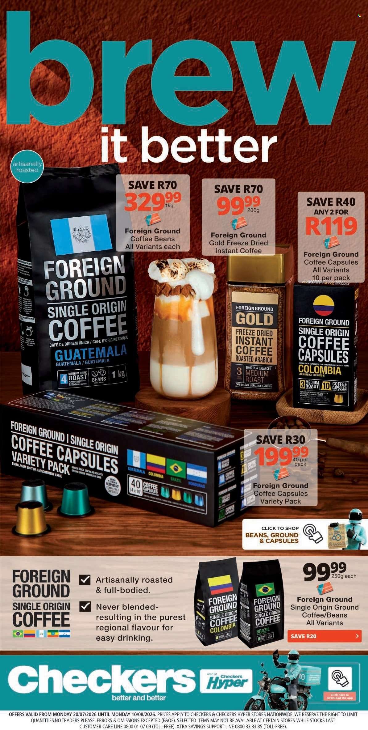 CHECKERS specials - Coffee Promotion