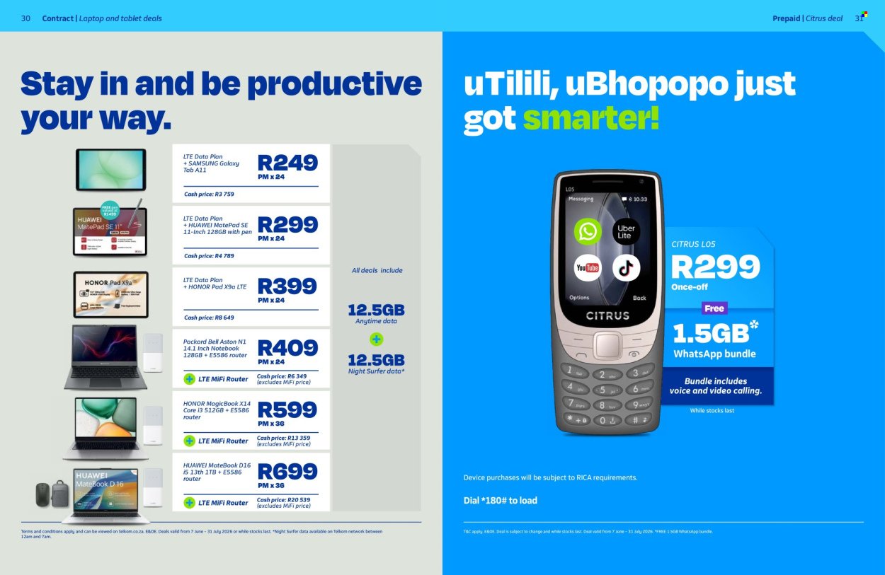 TELKOM specials - From Sunday 7 Jun 2026