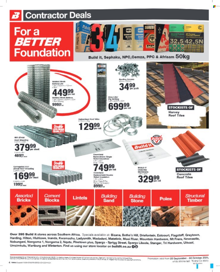 BUILD IT specials - From Tuesday 23 Sept 2025 (2025-09-23 - 2025-10-04) | 3