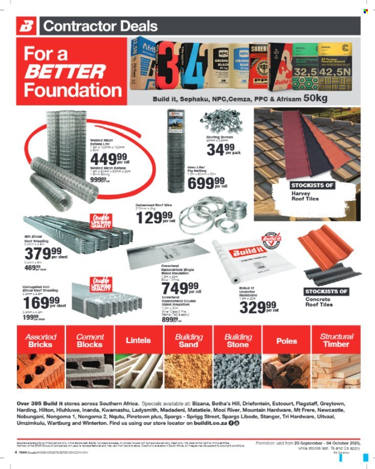BUILD IT specials - From Tuesday 23 Sept 2025 (2025-09-23 - 2025-10-04) | 7