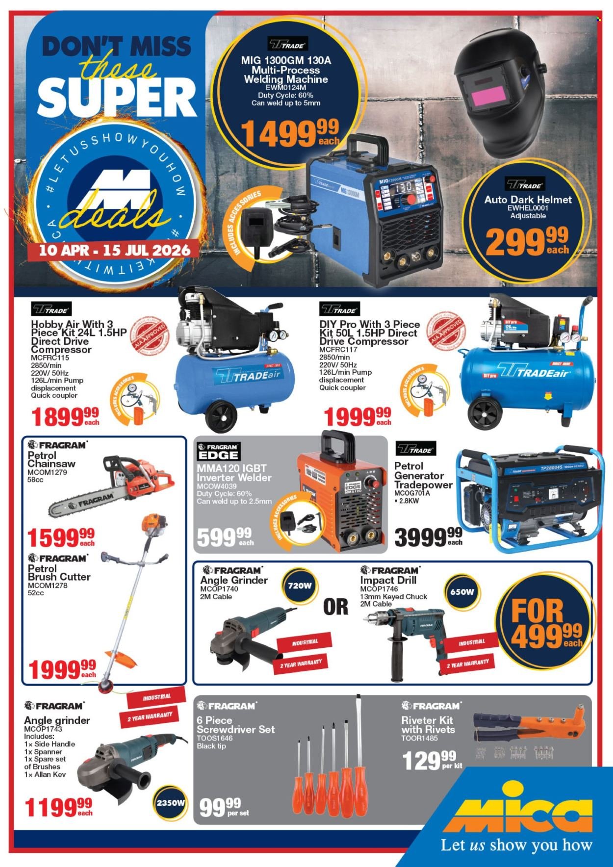 MICA specials - From Friday 10 Apr 2026