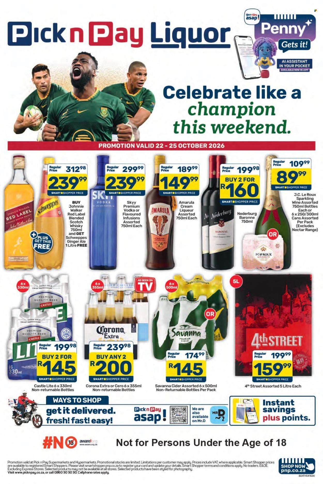 PICK N PAY specials - Weekend Liquor Specials