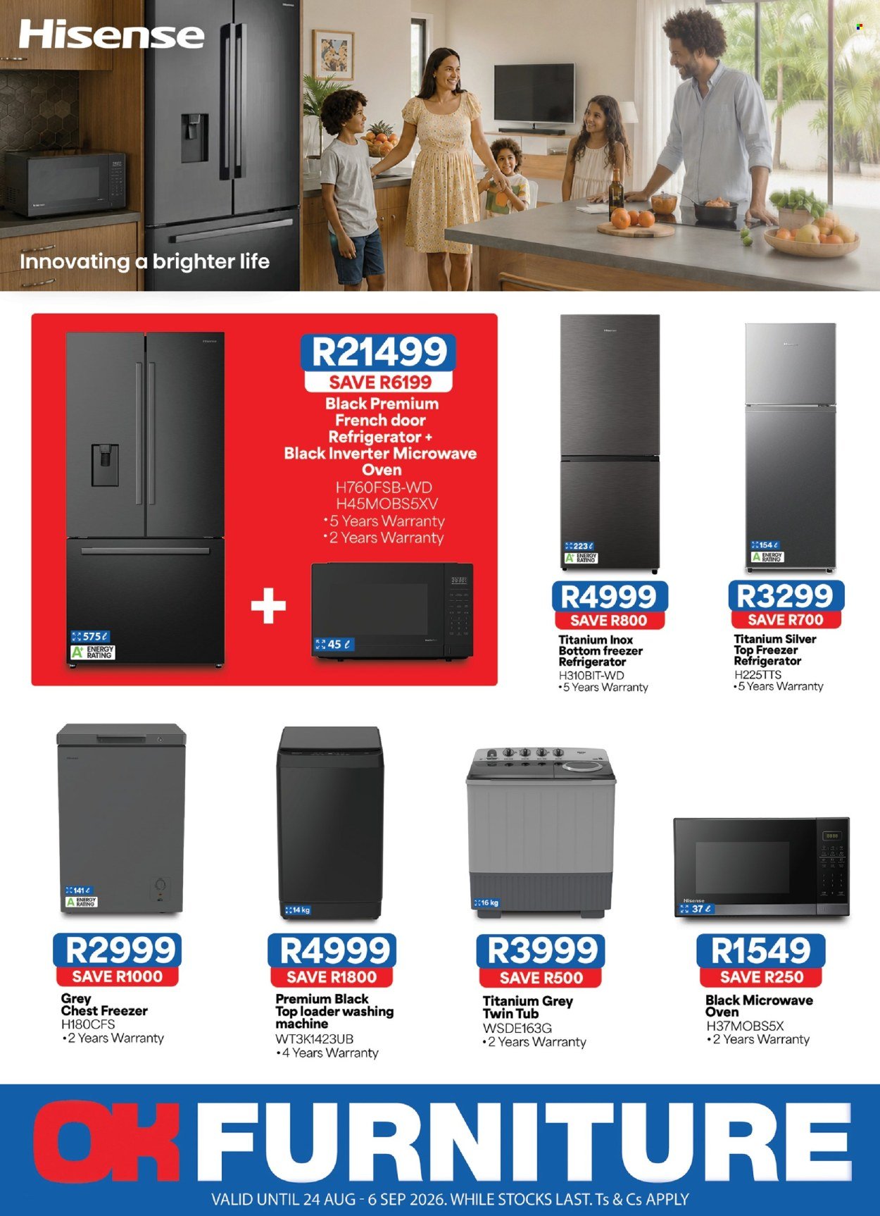 OK FURNITURE specials - From Monday 24 Aug 2026