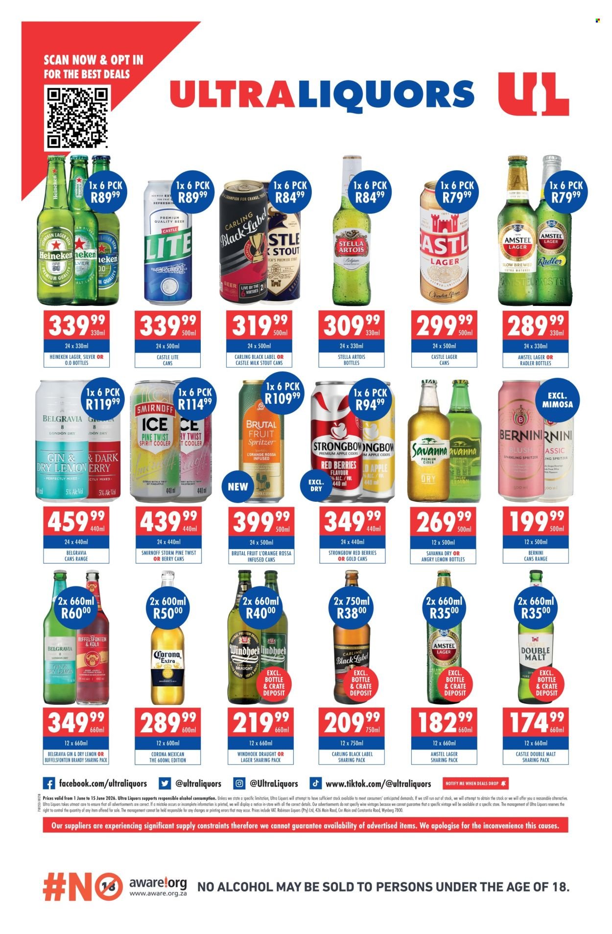 ULTRA LIQUORS specials - From Monday 1 Jun 2026