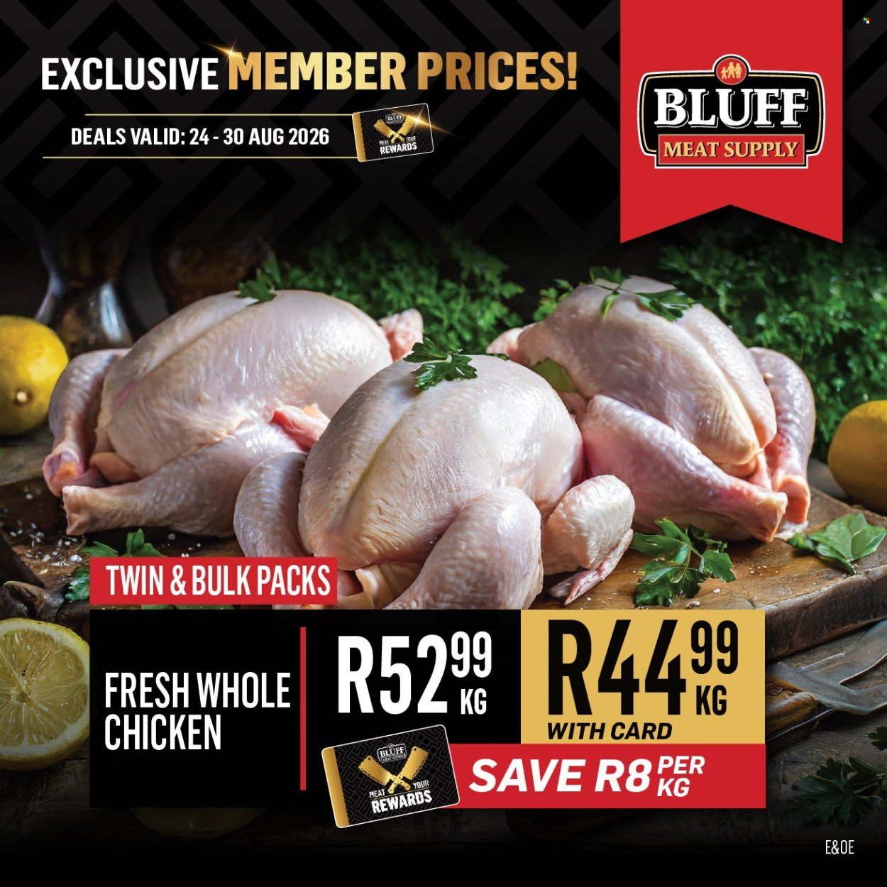 BLUFF MEAT SUPPLY specials - From Monday 24 Aug 2026