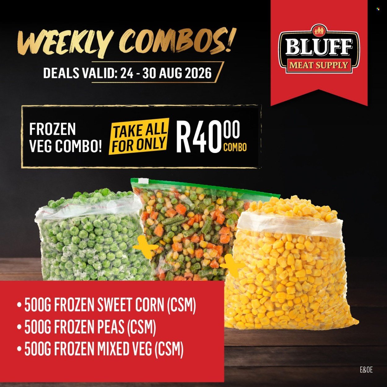 BLUFF MEAT SUPPLY specials - From Monday 24 Aug 2026