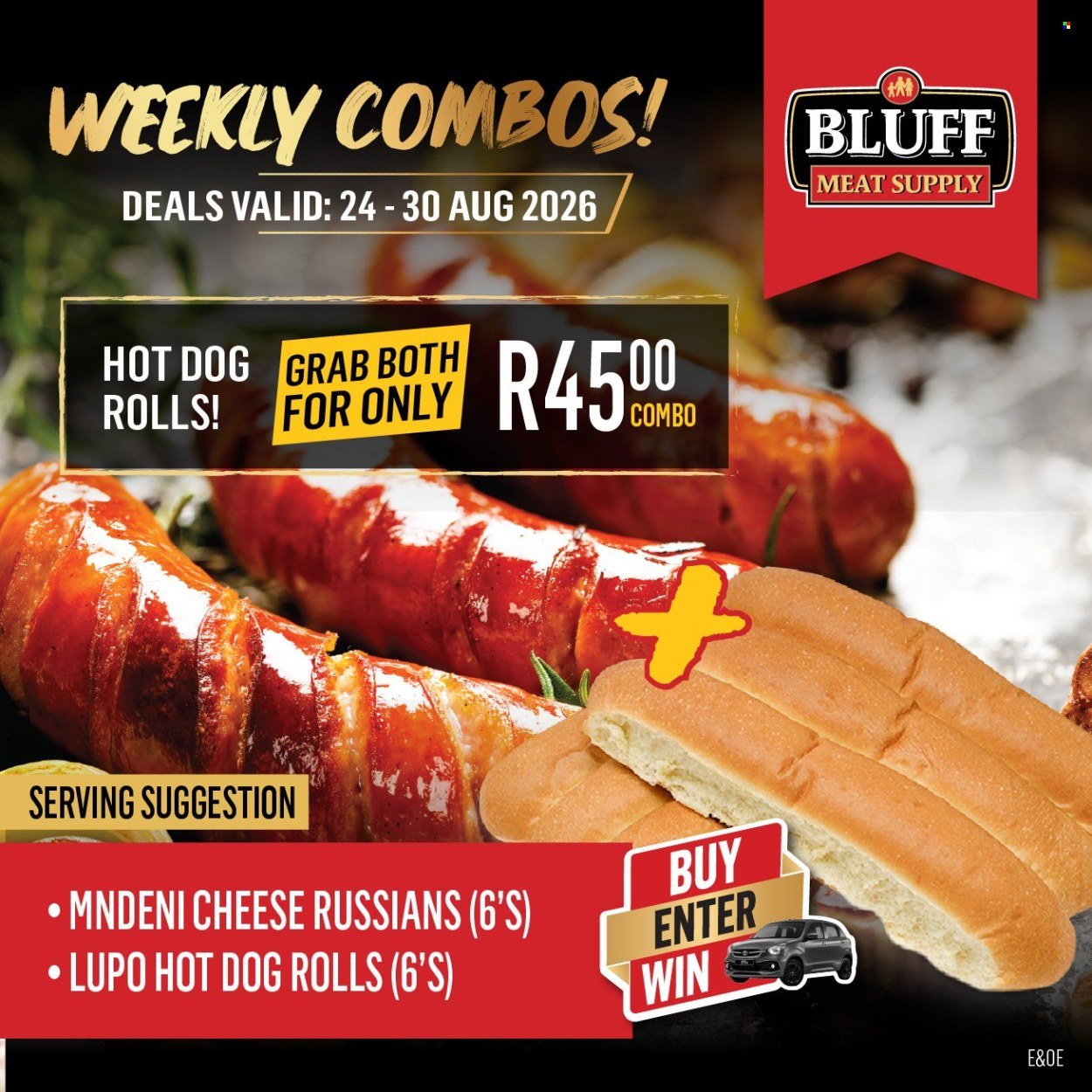BLUFF MEAT SUPPLY specials - From Monday 24 Aug 2026