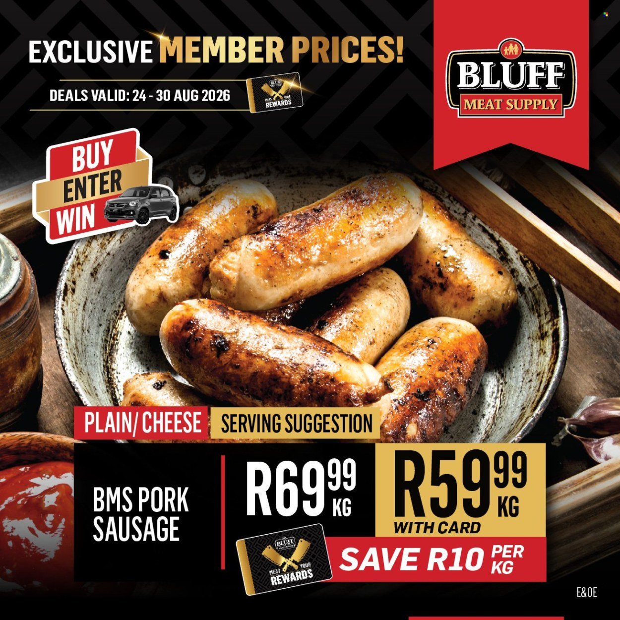 BLUFF MEAT SUPPLY specials - From Monday 24 Aug 2026
