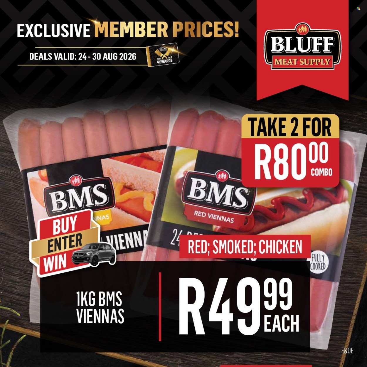 BLUFF MEAT SUPPLY specials - From Monday 24 Aug 2026