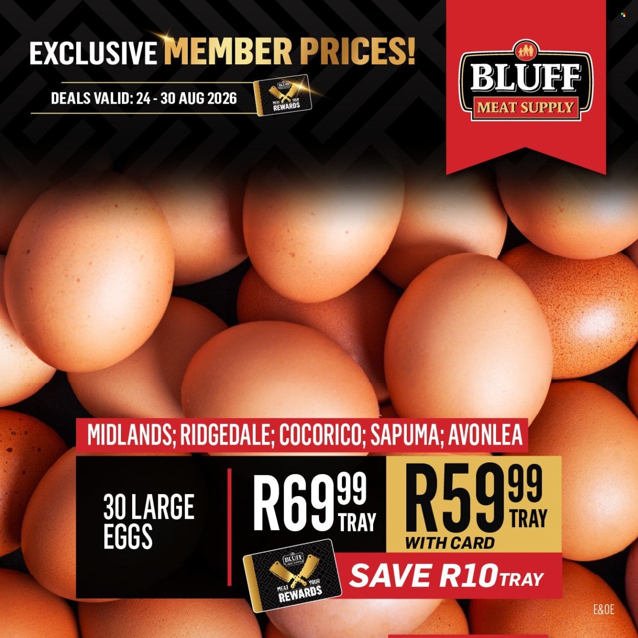 BLUFF MEAT SUPPLY specials - From Monday 24 Aug 2026