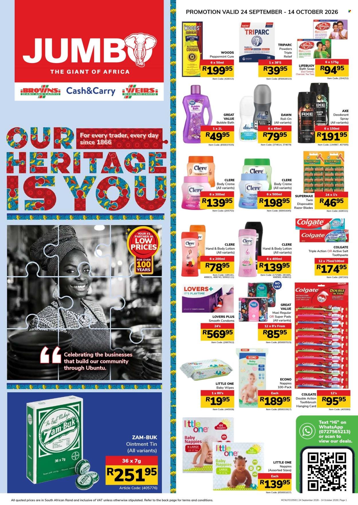 JUMBO CASH & CARRY specials - From Thursday 24 Sept 2026
