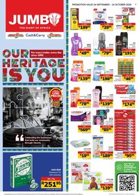 JUMBO CASH & CARRY specials - From Thursday 24 Sept 2026