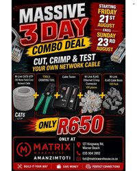 MATRIX WAREHOUSE specials - From Friday 21 Aug 2026
