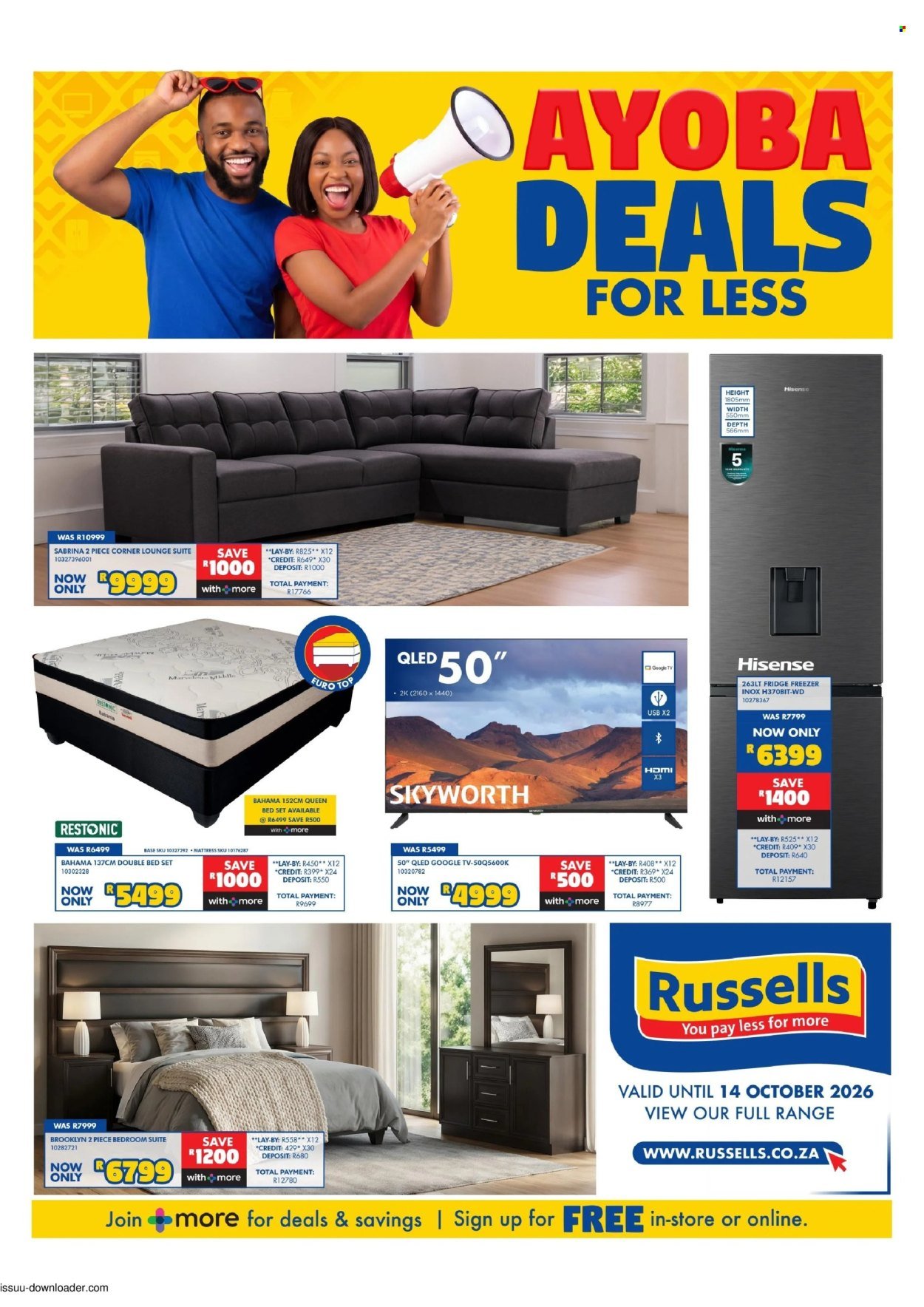RUSSELLS specials - From Thursday 17 Sept 2026