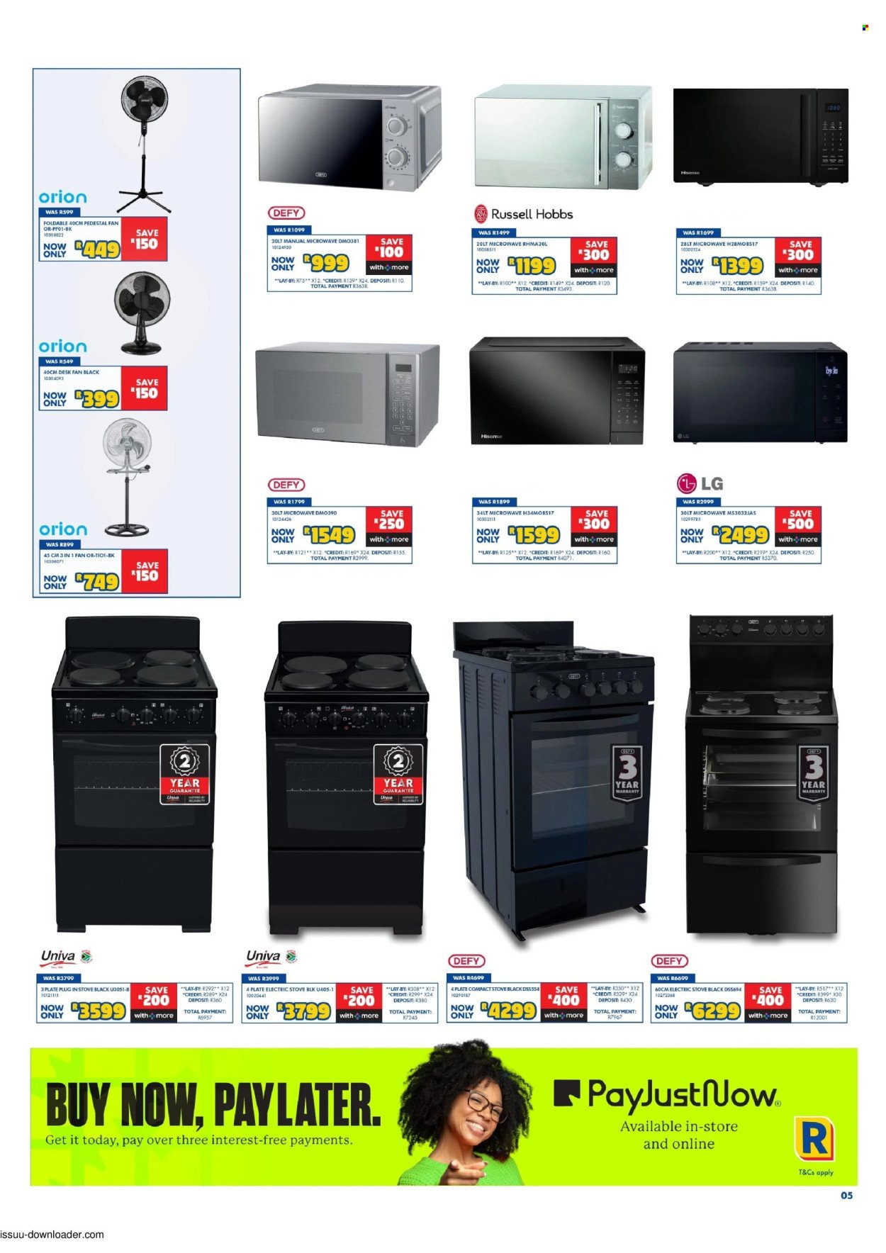 RUSSELLS specials - From Thursday 17 Sept 2026