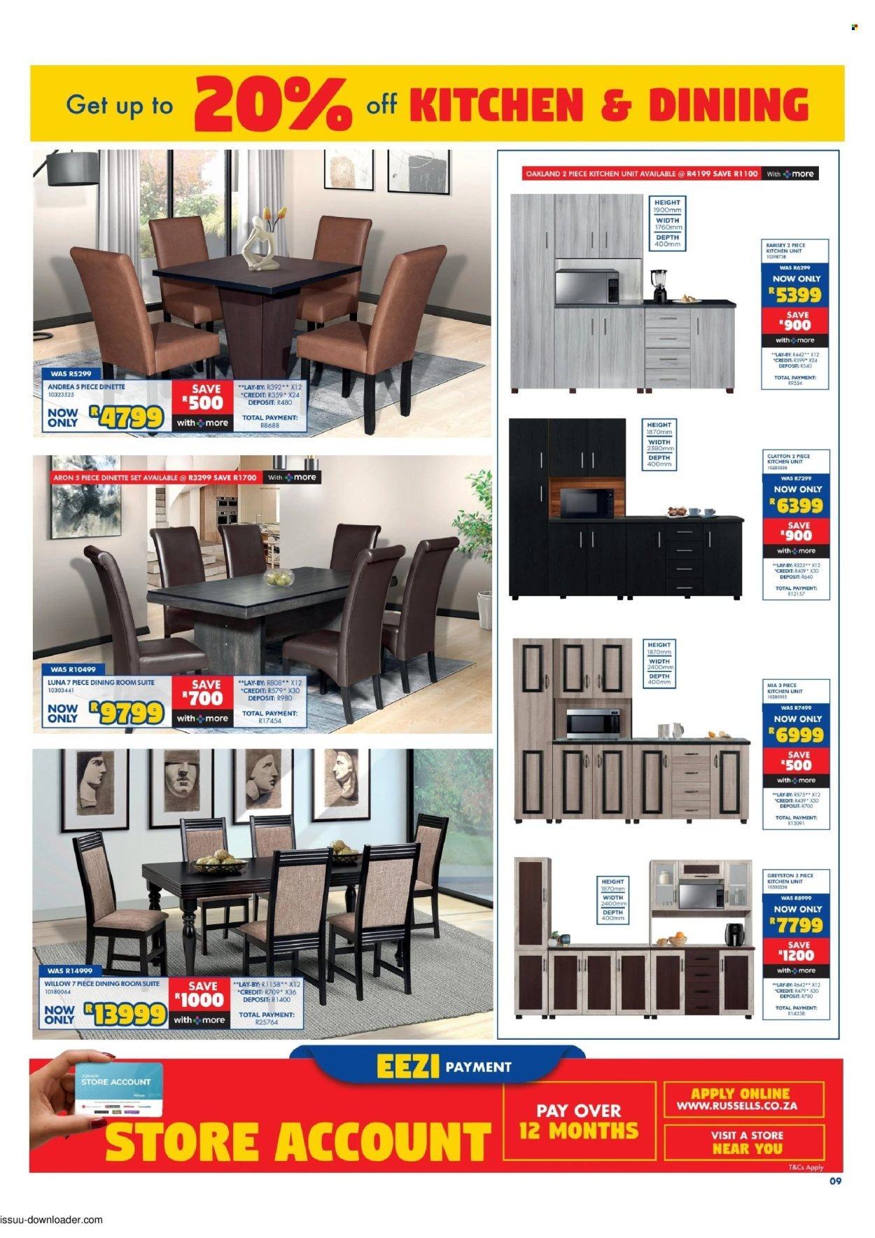 RUSSELLS specials - From Thursday 17 Sept 2026