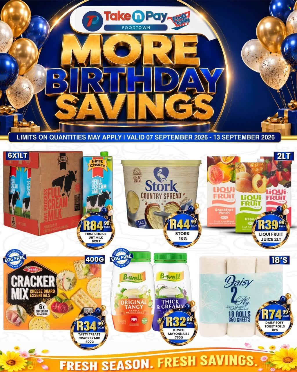 TAKE N PAY specials - From Monday 7 Sept 2026