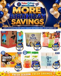 TAKE N PAY specials - From Monday 7 Sept 2026