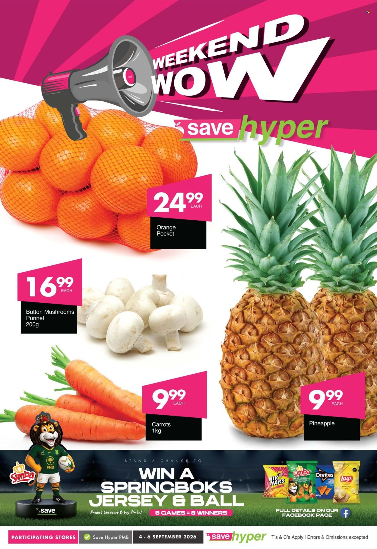 SAVE specials - From Friday 4 Sept 2026
