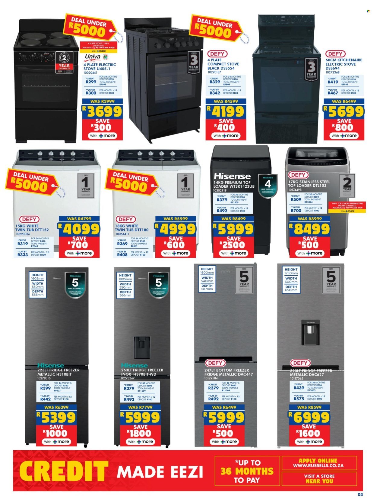 RUSSELLS specials - From Monday 29 Dec 2025 (2025-12-29 - 2026-01-14) | 2