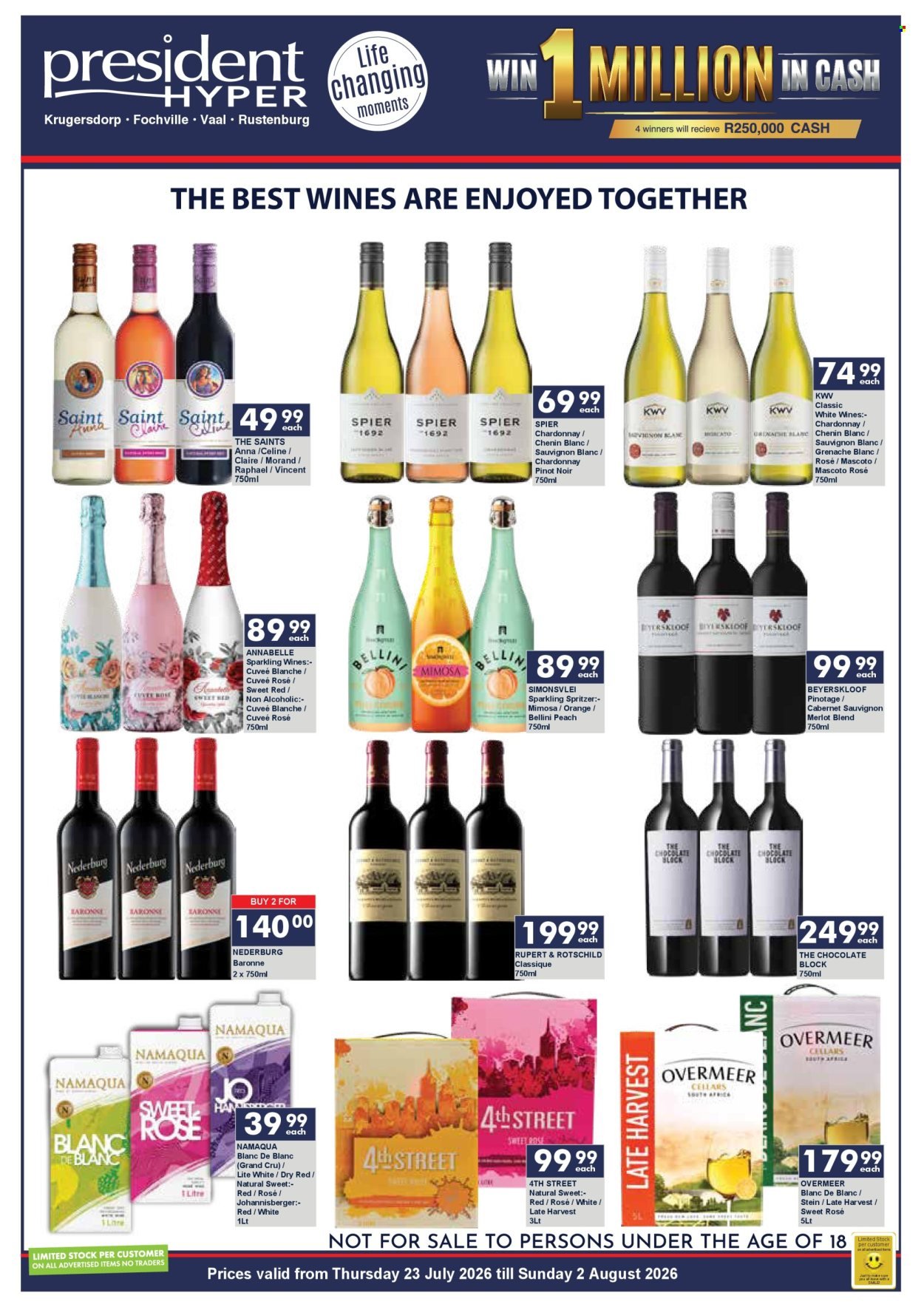 PRESIDENT HYPER specials - Cheers to Great Wine