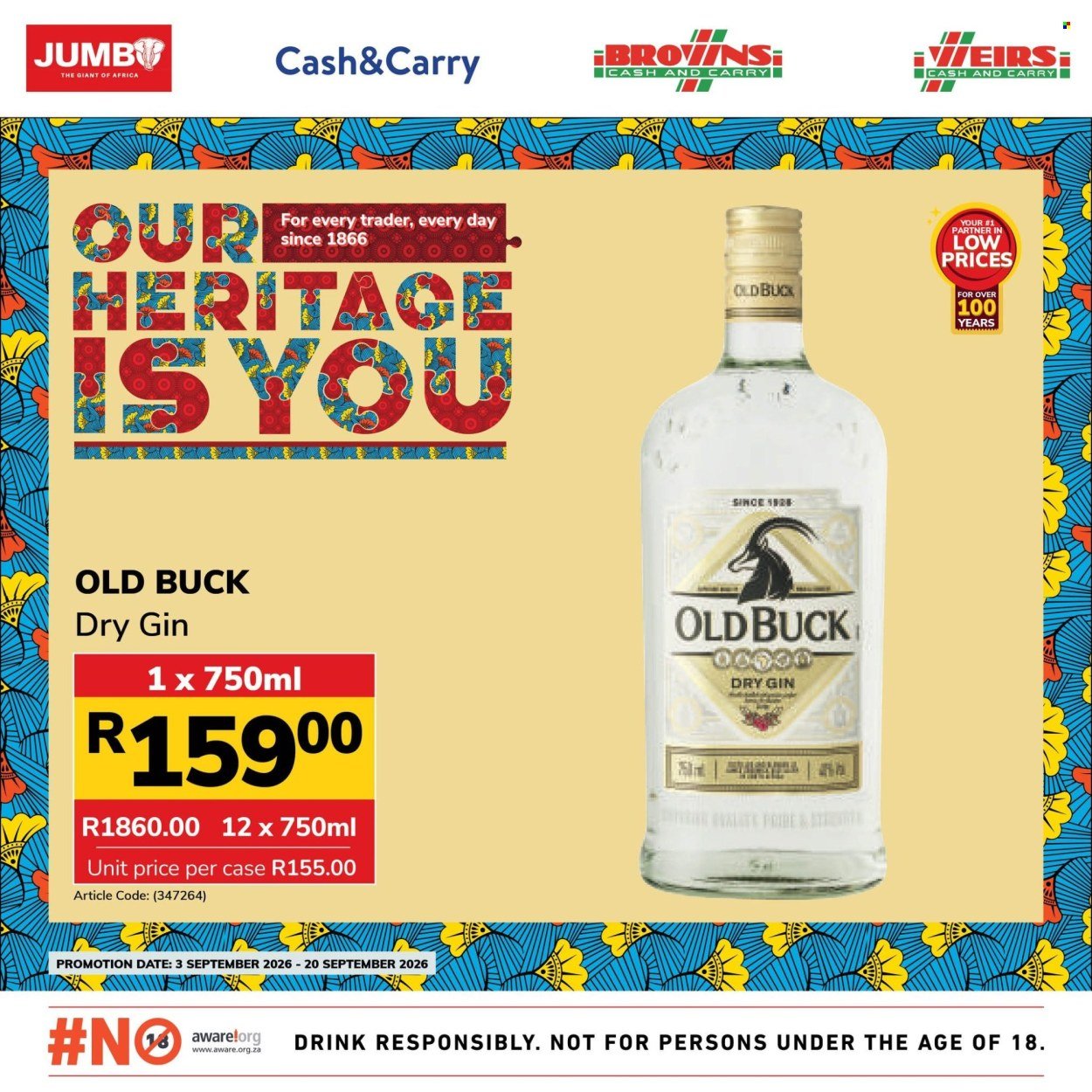 JUMBO CASH & CARRY specials - From Thursday 3 Sept 2026