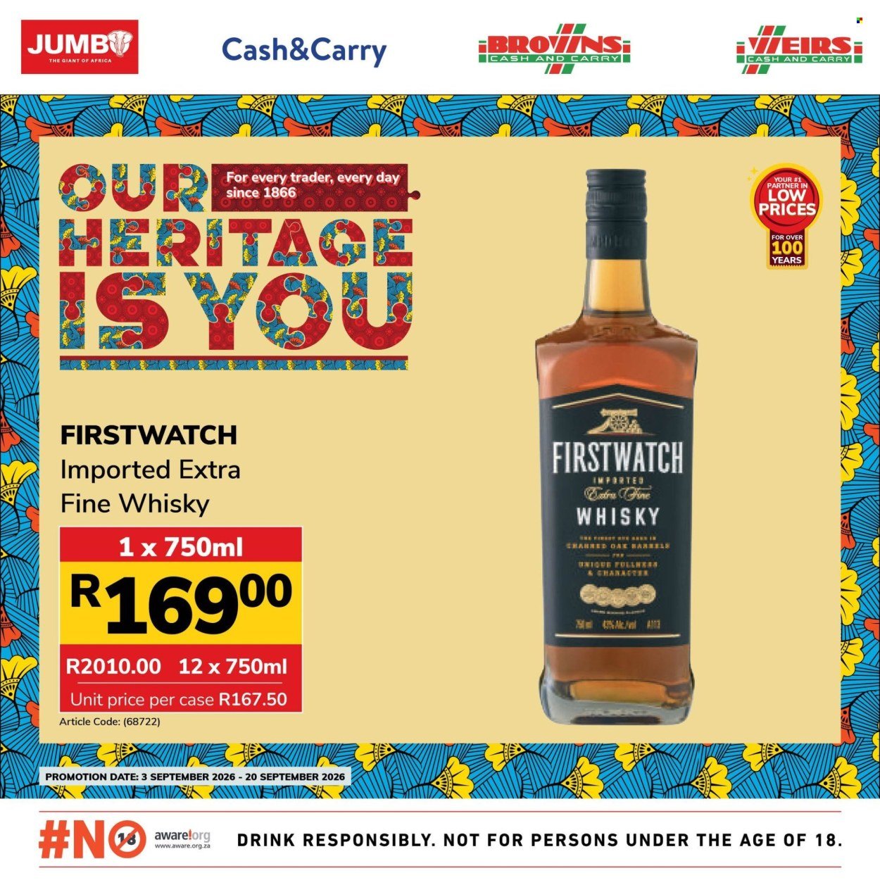 JUMBO CASH & CARRY specials - From Thursday 3 Sept 2026