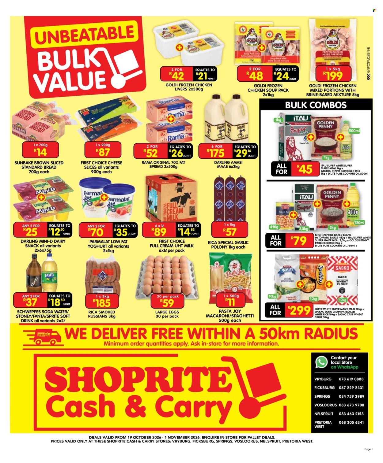 SHOPRITE specials - Cash & Carry Month End Bulk Savings Gauteng