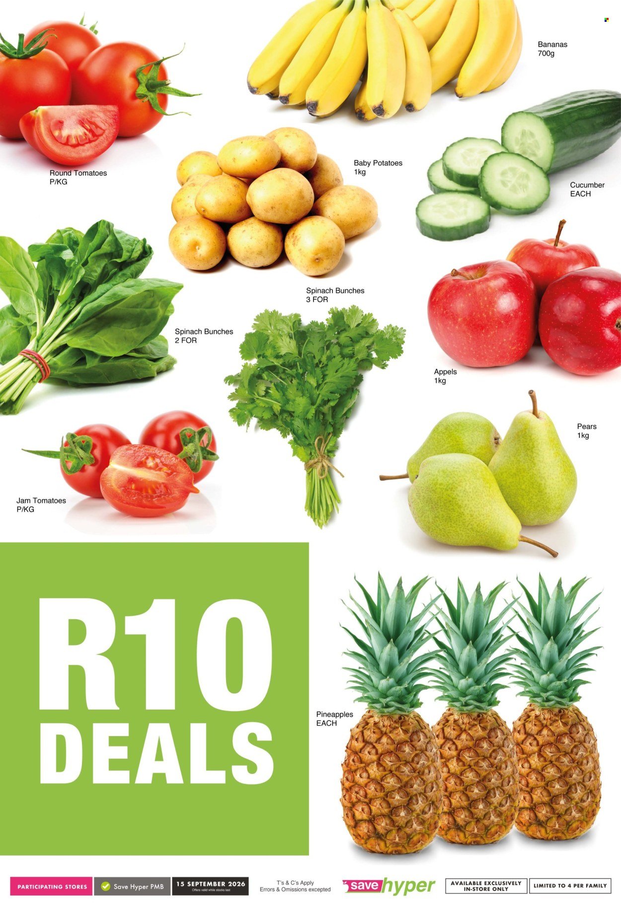 SAVE specials - From Tuesday 15 Sept 2026