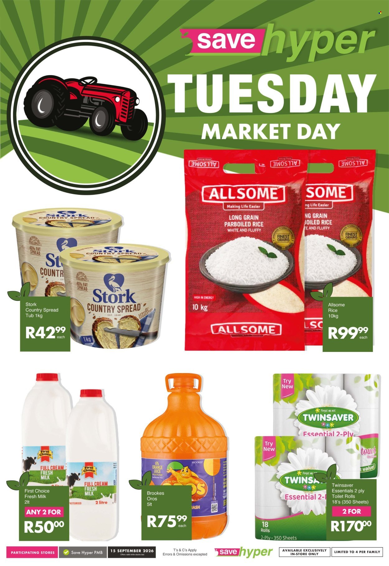 SAVE specials - From Tuesday 15 Sept 2026