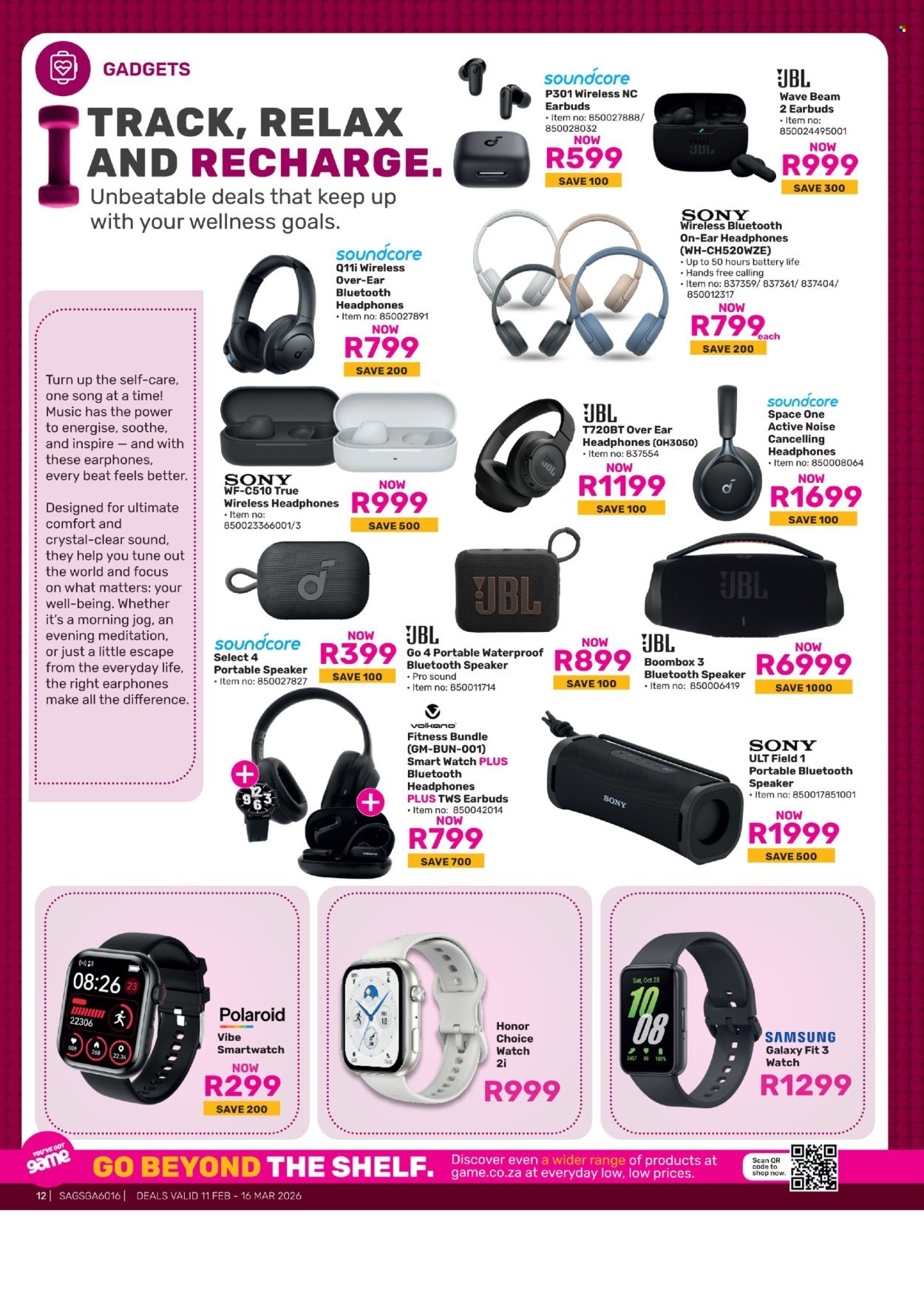 GAME specials - Back To Wellness (2026-02-11 - 2026-03-16) | 12