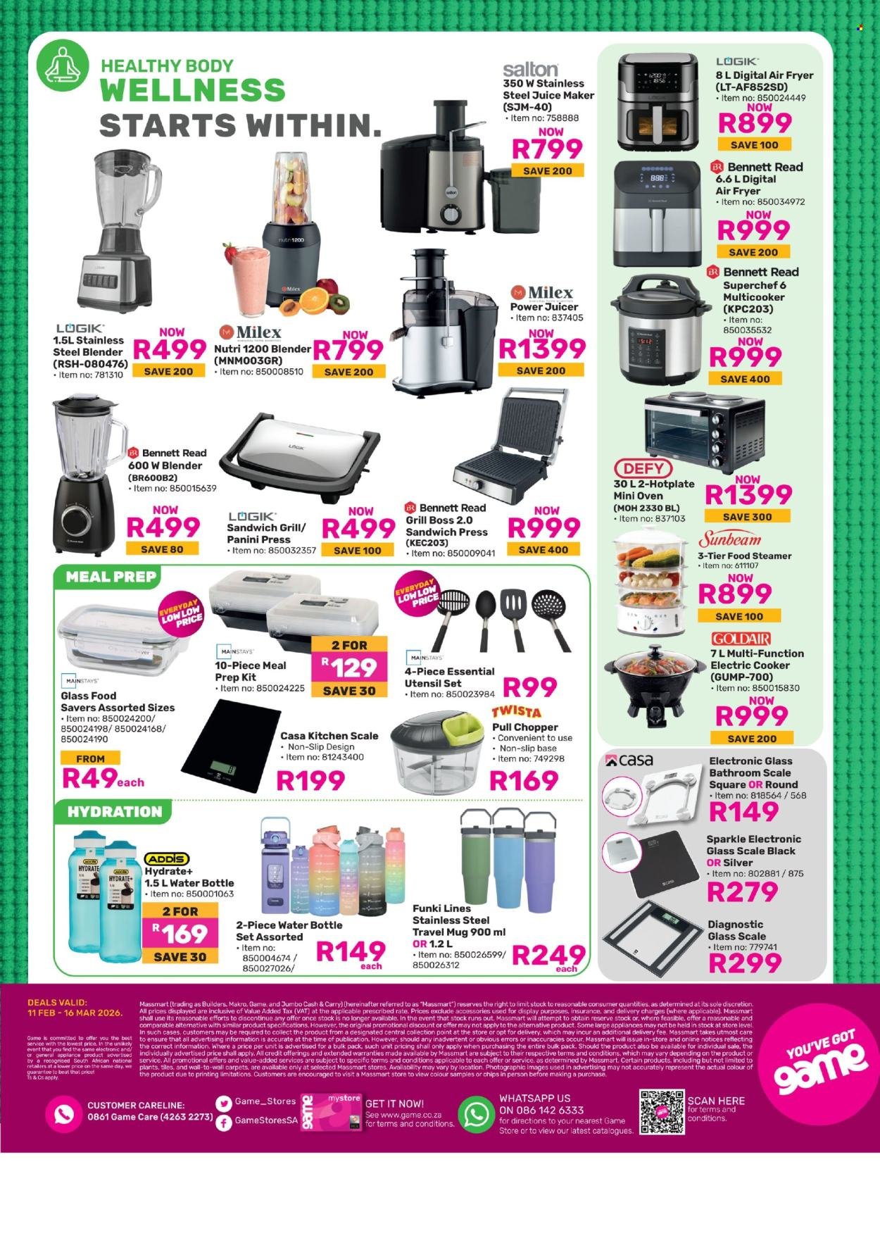 GAME specials - Back To Wellness (2026-02-11 - 2026-03-16) | 13