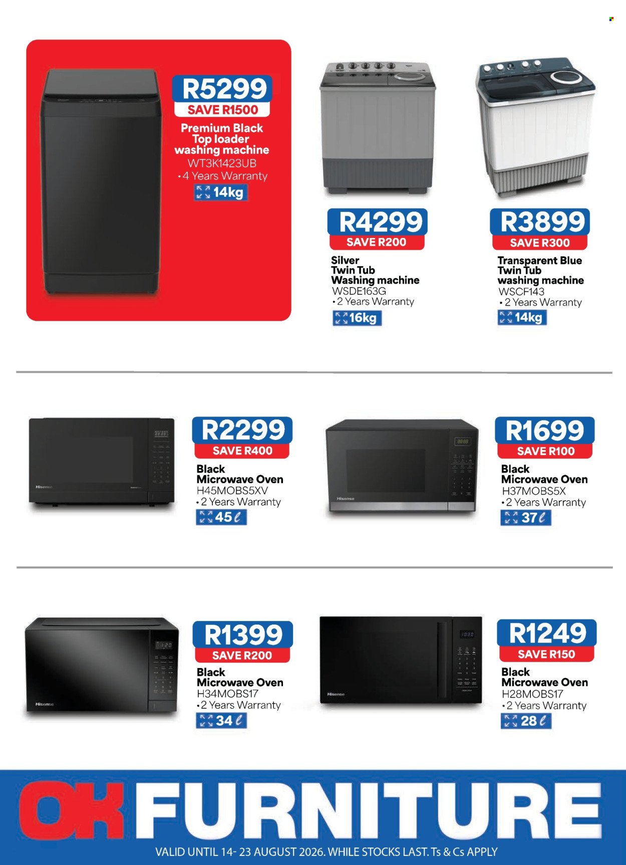 OK FURNITURE specials - From Friday 14 Aug 2026
