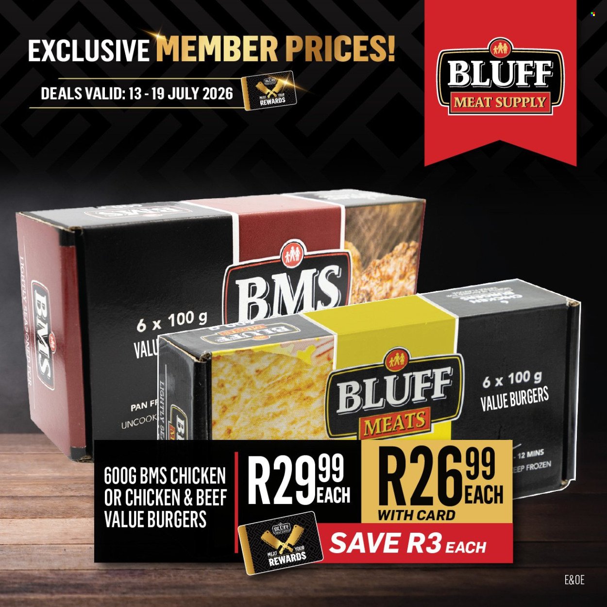 BLUFF MEAT SUPPLY specials - From Monday 13 Jul 2026